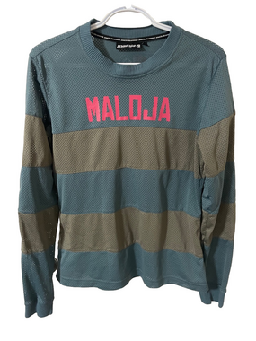 Maloja Mesh Cycling Striped Long-Sleeve Jersey Size Medium